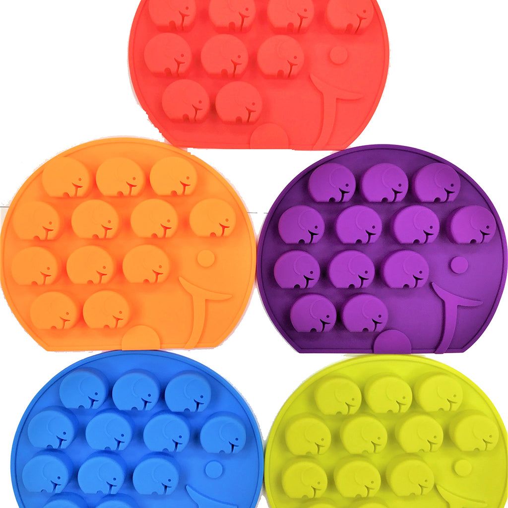 Silicone Baby Elephant Shape Ice Tray -25 pcs
