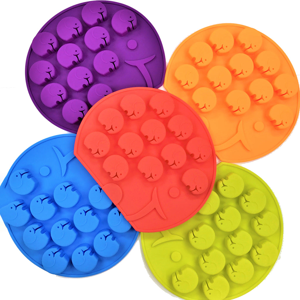Silicone Baby Elephant Shape Ice Tray -25 pcs