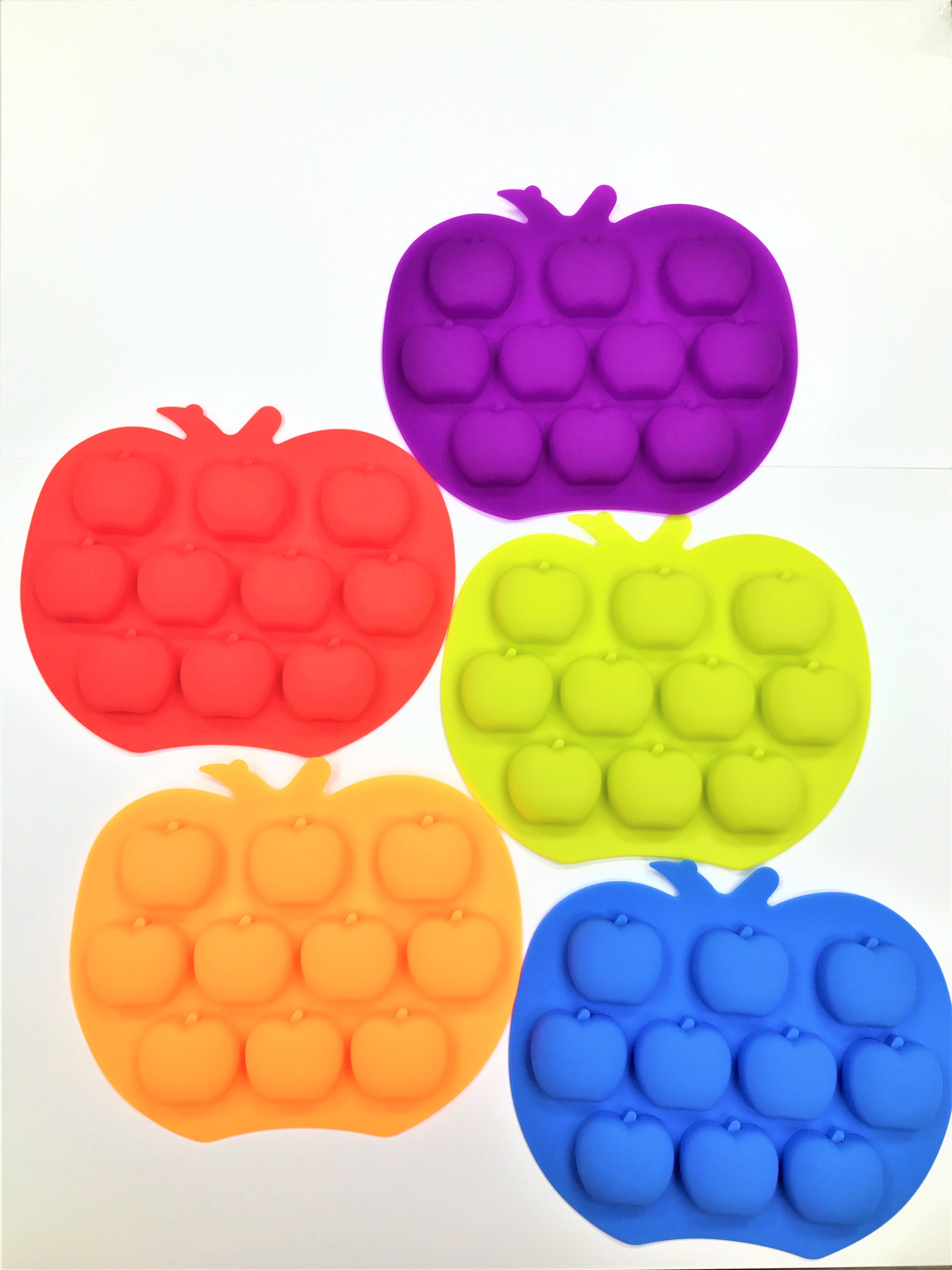 Silicone Apple Shape Ice Mold Tray - 25 pcs