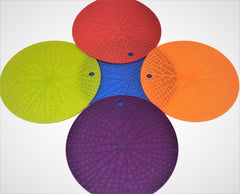 Silicone Round Spider Mat, Pot Holder, Trivet, Jar Opener, Non Slip Heat Reistant Hot Pad - 6 x 4 pcs  Set