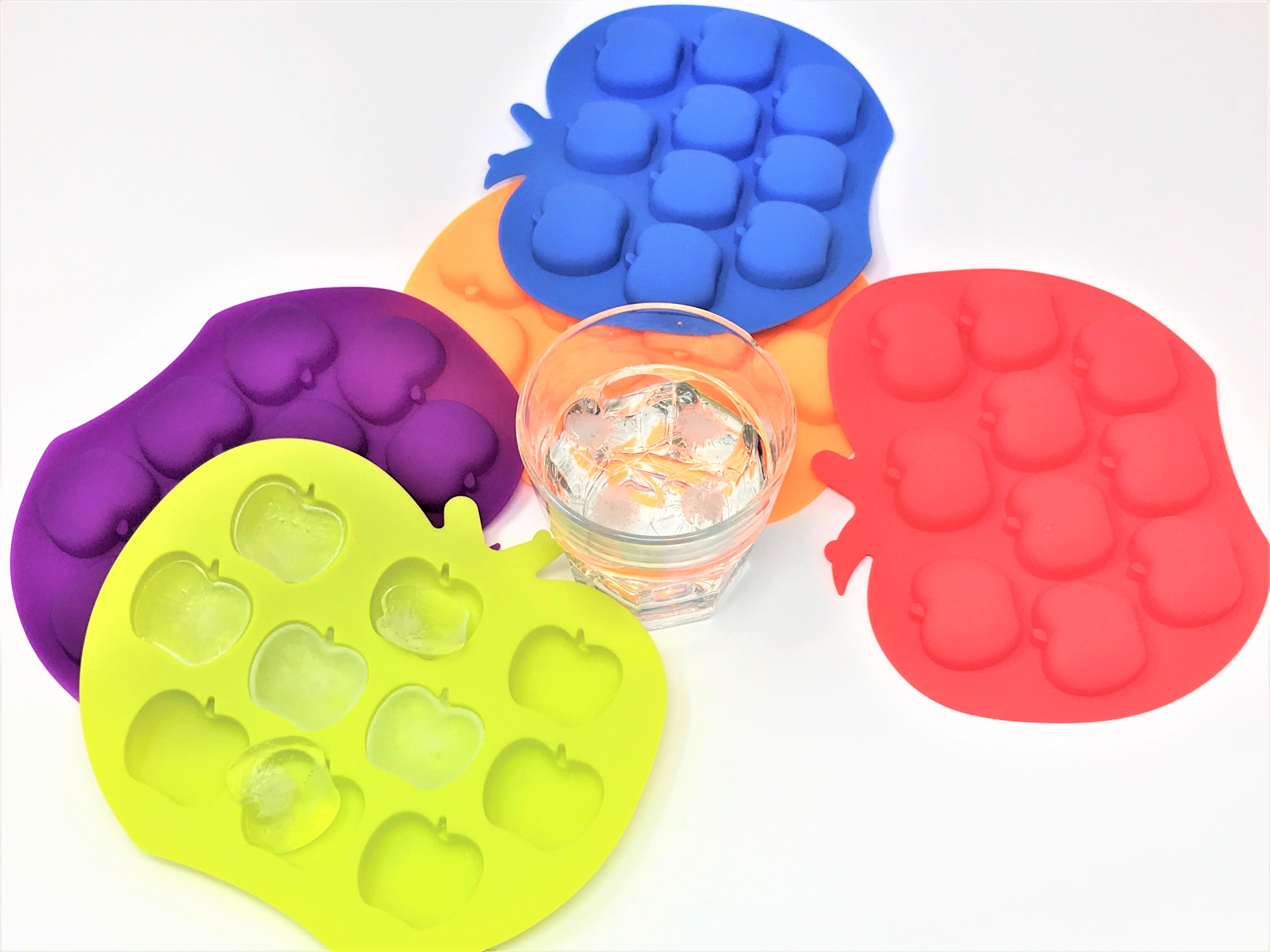 Silicone Apple Shape Ice Mold Tray - 25 pcs