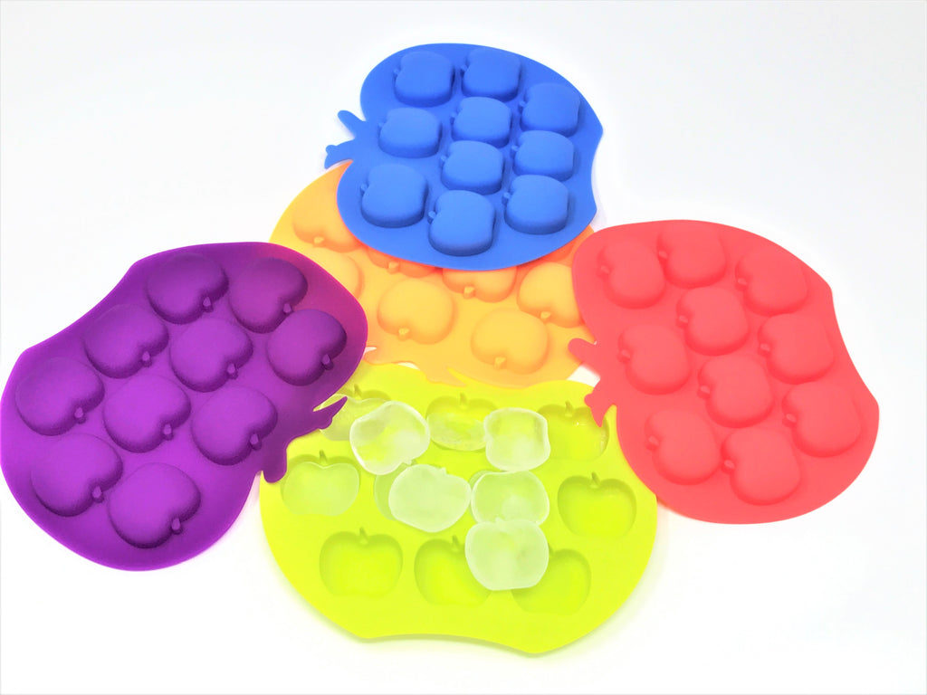 Silicone Apple Shape Ice Mold Tray - 25 pcs