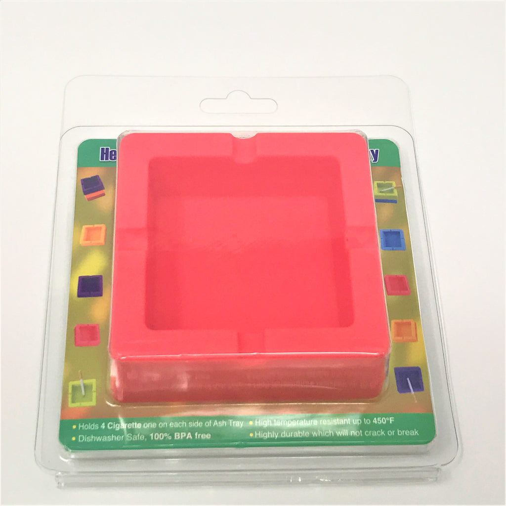 Great Looking Durable Silicone Square Ash Tray 3.4" x 3.4" x 1.10" - 1 Pc