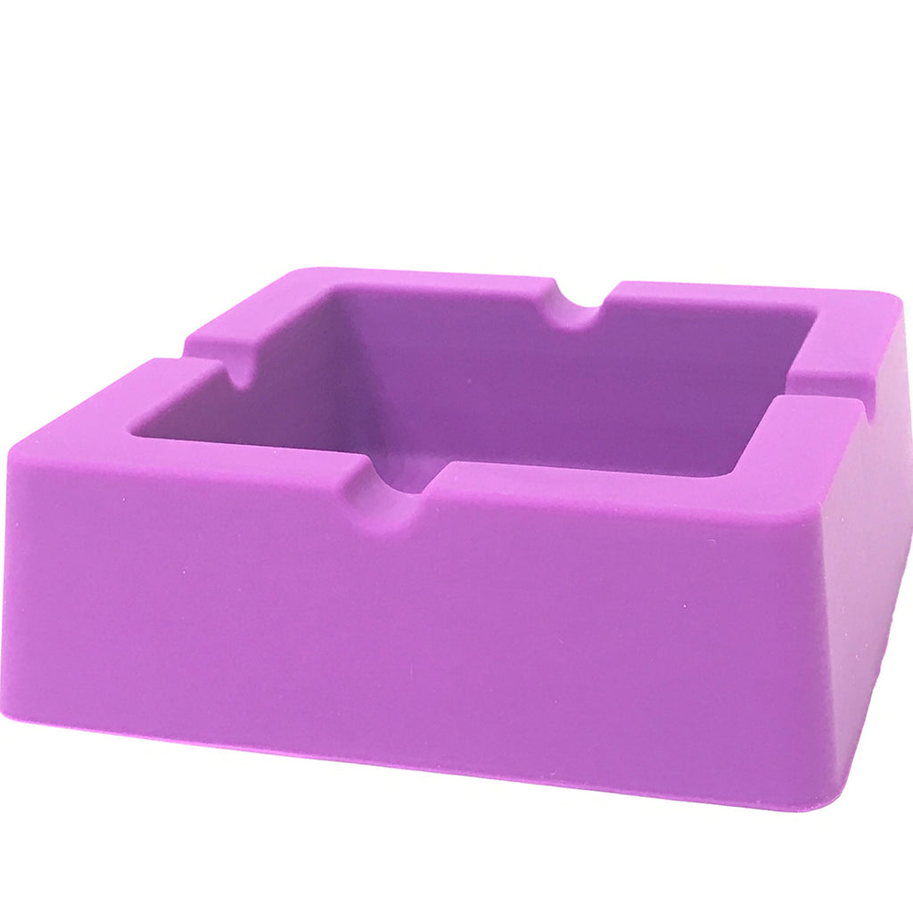 Great Looking Durable Silicone Square Ash Tray 3.4" x 3.4" x 1.10" - 1 Pc