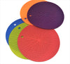 Silicone Round Spider Mat, Pot Holder, Trivet, Jar Opener, Non Slip Heat Reistant Hot Pad - 6 x 4 pcs  Set