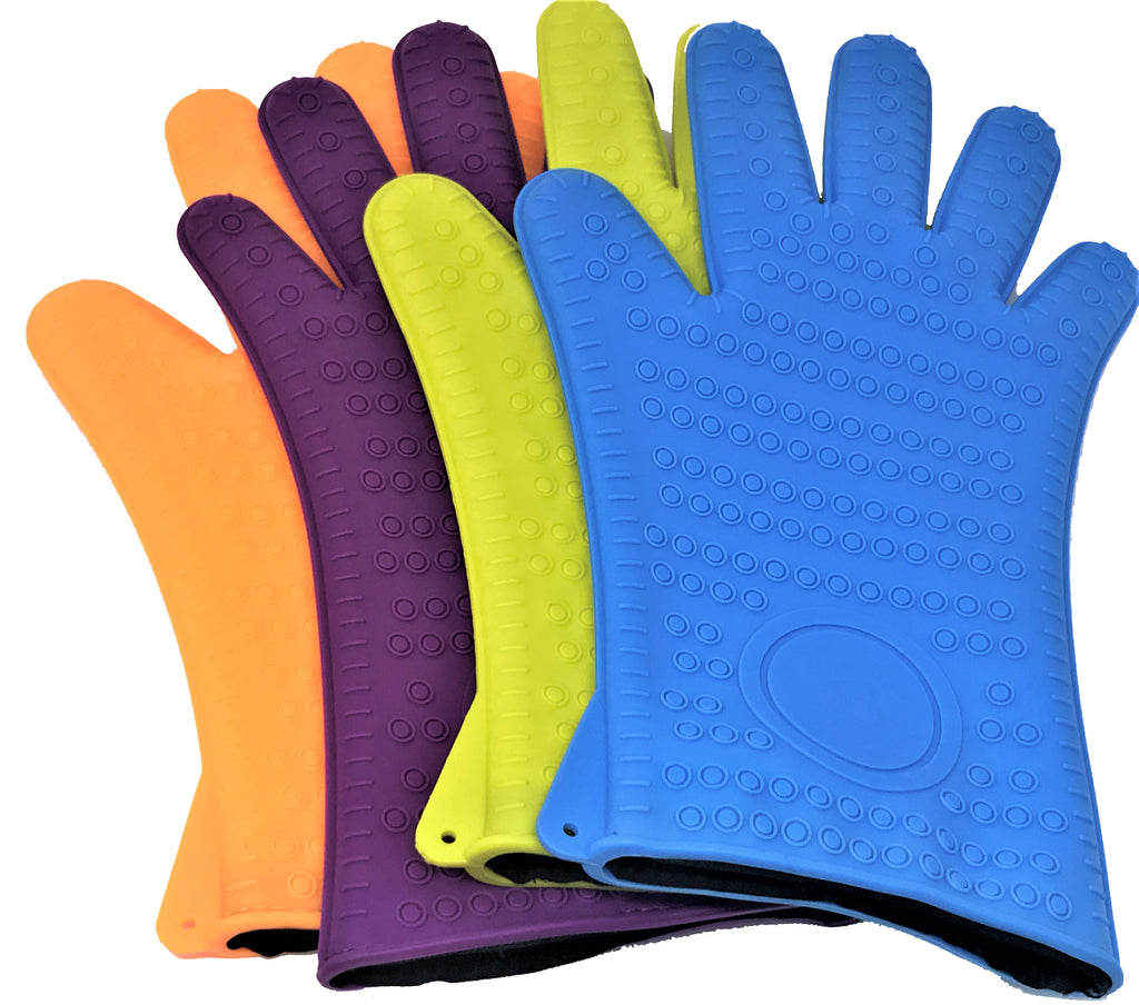 Heat Resistant Double Layer Silicone Gloves for Barbecue, Oven, Cooking, Baking and Grilling - 25 pcs