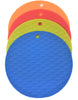 Silicone Round Knit Cup Hot Pad 6 x 4 Pcs Set