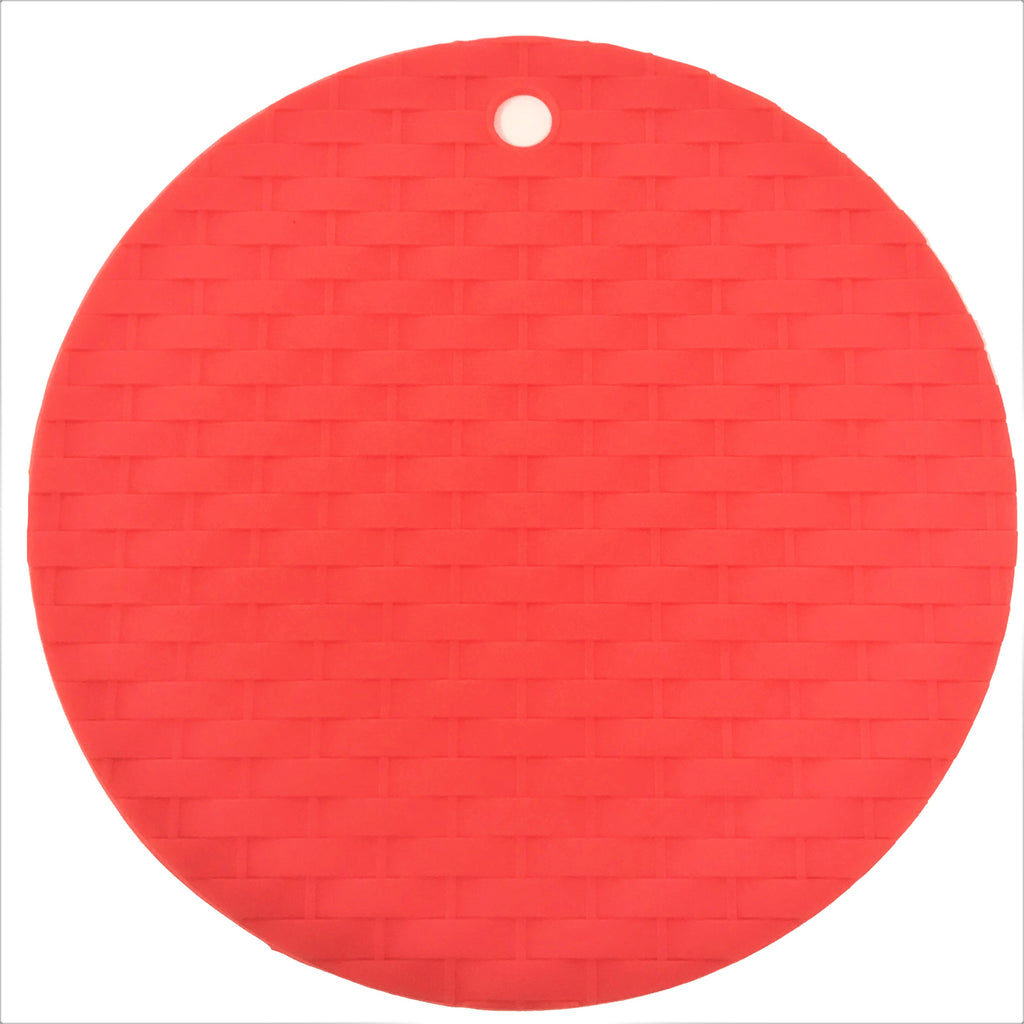 Silicone Round Knit Cup Hot Pad 6 x 4 Pcs Set