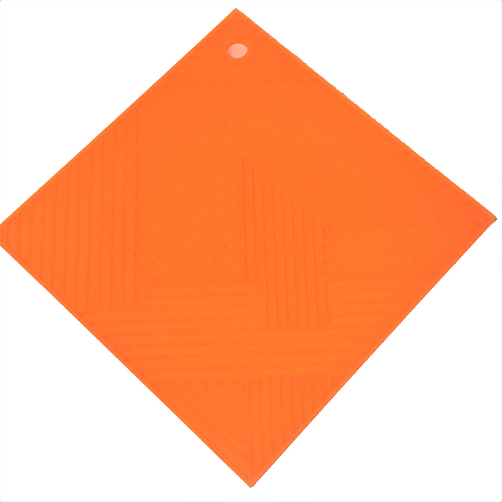Silicone Square Mat, Pot Holder, Trivet, Jar Opener, Non Slip Heat Reistant Hot Pad - 6 x 4 pcs set