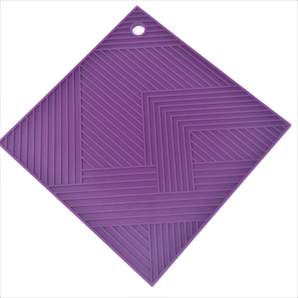 Silicone Square Mat, Pot Holder, Trivet, Jar Opener, Non Slip Heat Reistant Hot Pad - 6 x 4 pcs set