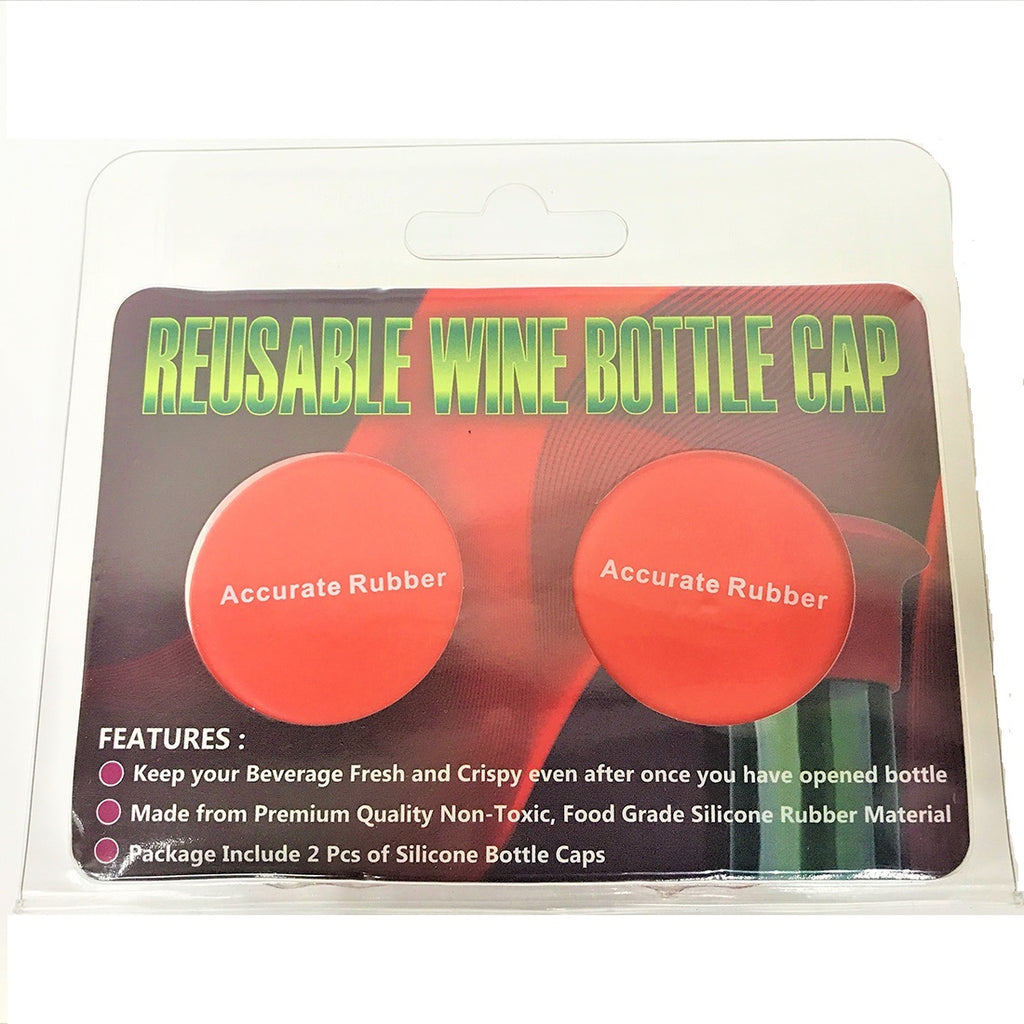 Reusable Silicone Wine Bottle Cap 2 pcs each - 40 Pcs