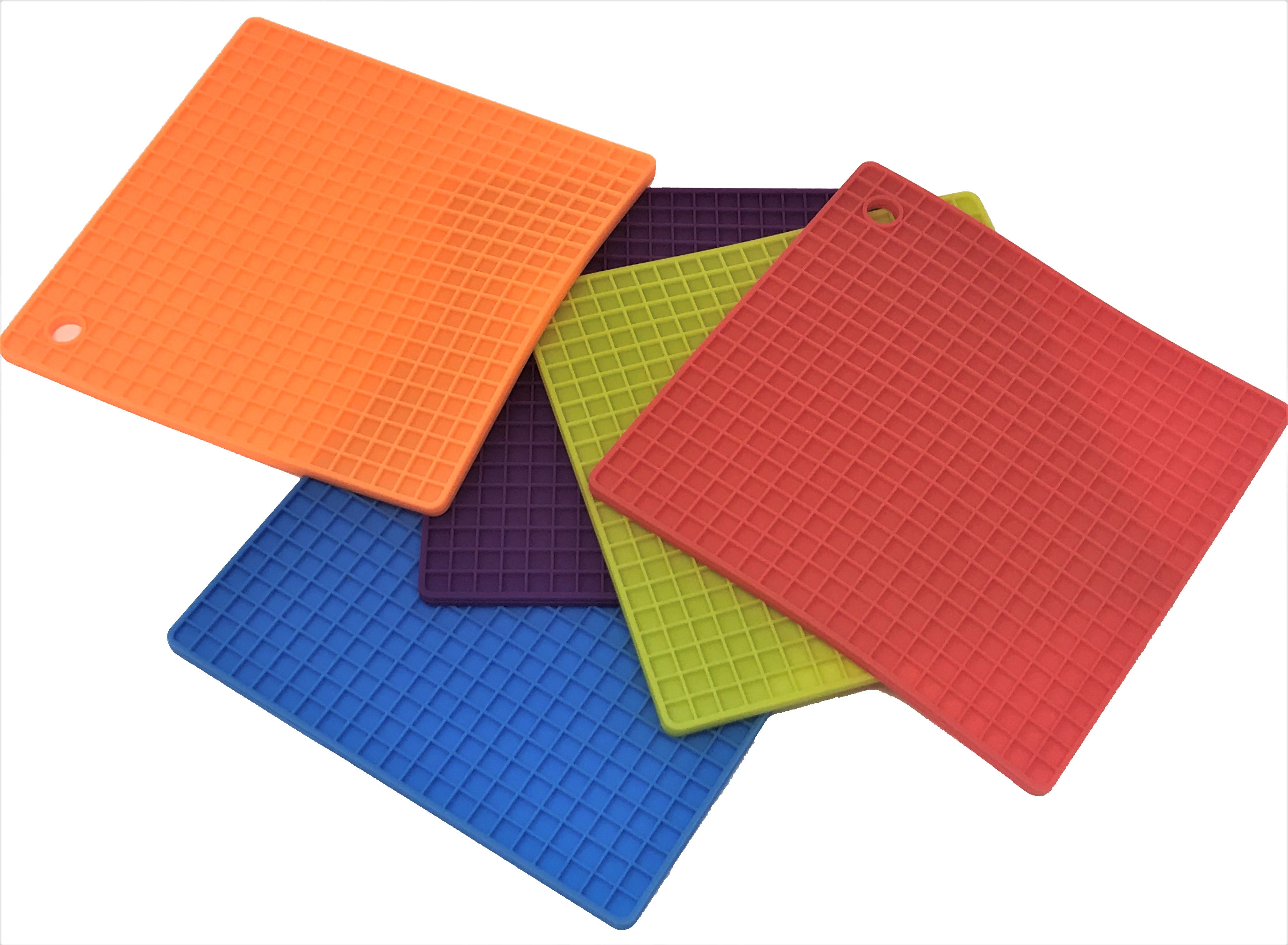Rectangle Heat Resistant Mat Silicone Non-slip Kitchen Trivet Pot Pan  Holder Pad