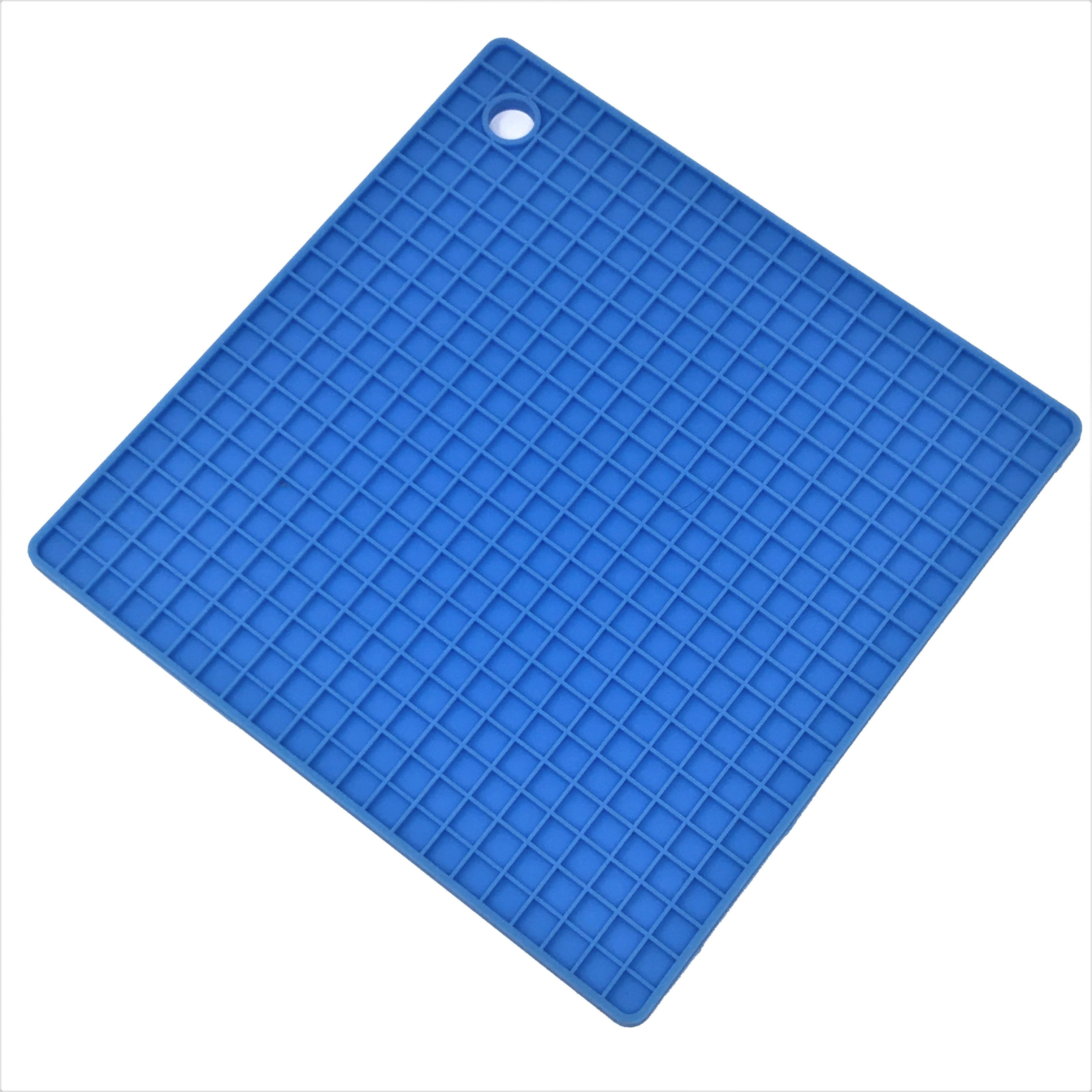 at Home Blue Silicone Pot Holder