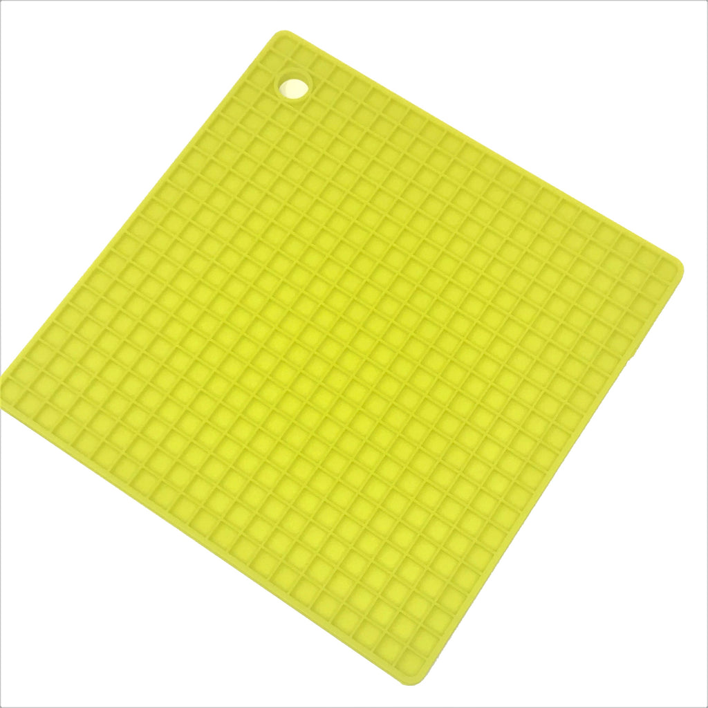 Silicone Square Mat, Pot Holder, Trivet, Jar Opener, Non Slip Heat Reistant Hot Pad - 6 x  4 pcs set