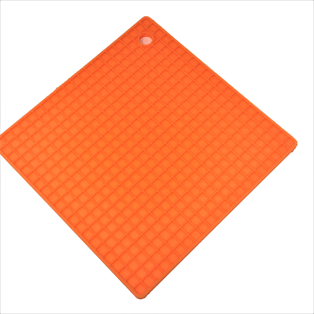 Silicone Square Mat, Pot Holder, Trivet, Jar Opener, Non Slip Heat Reistant Hot Pad - 6 x  4 pcs set