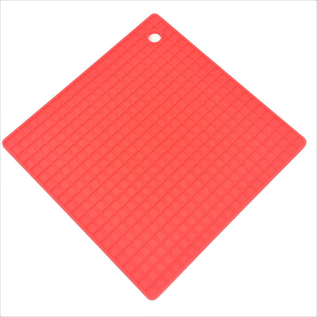Silicone Square Mat, Pot Holder, Trivet, Jar Opener, Non Slip Heat Reistant Hot Pad - 6 x  4 pcs set